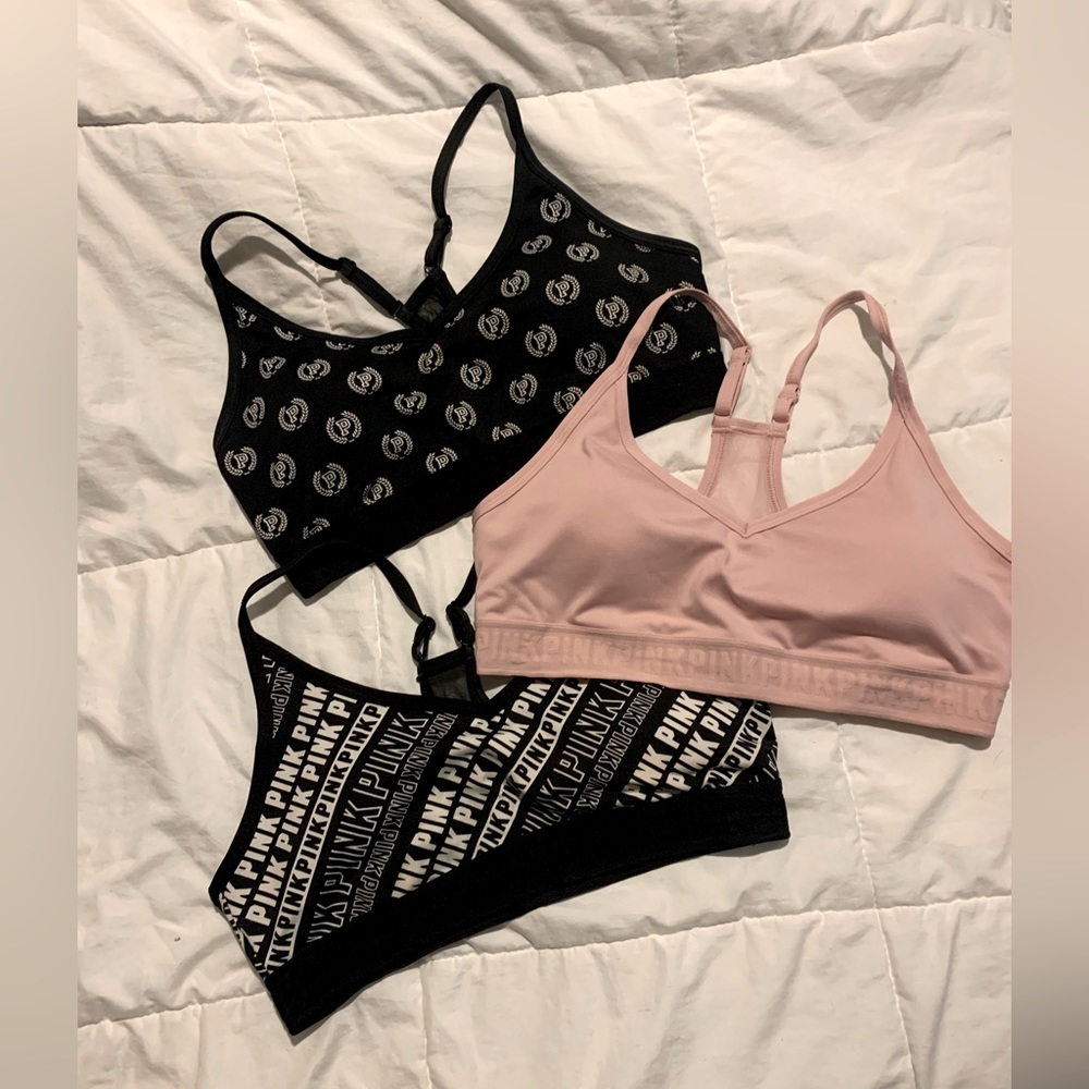 VS PINK sports bras LOT OF 3